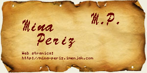 Mina Periz vizit kartica